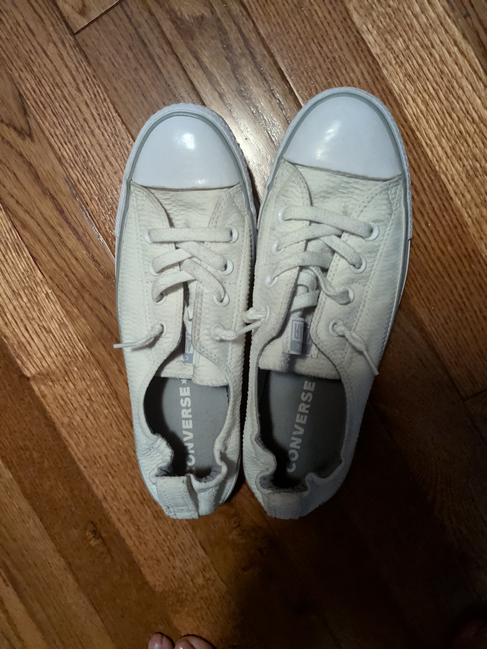 Need Cool Shoes For School? Converse Women's Low Top Cream Canvas Sneakers